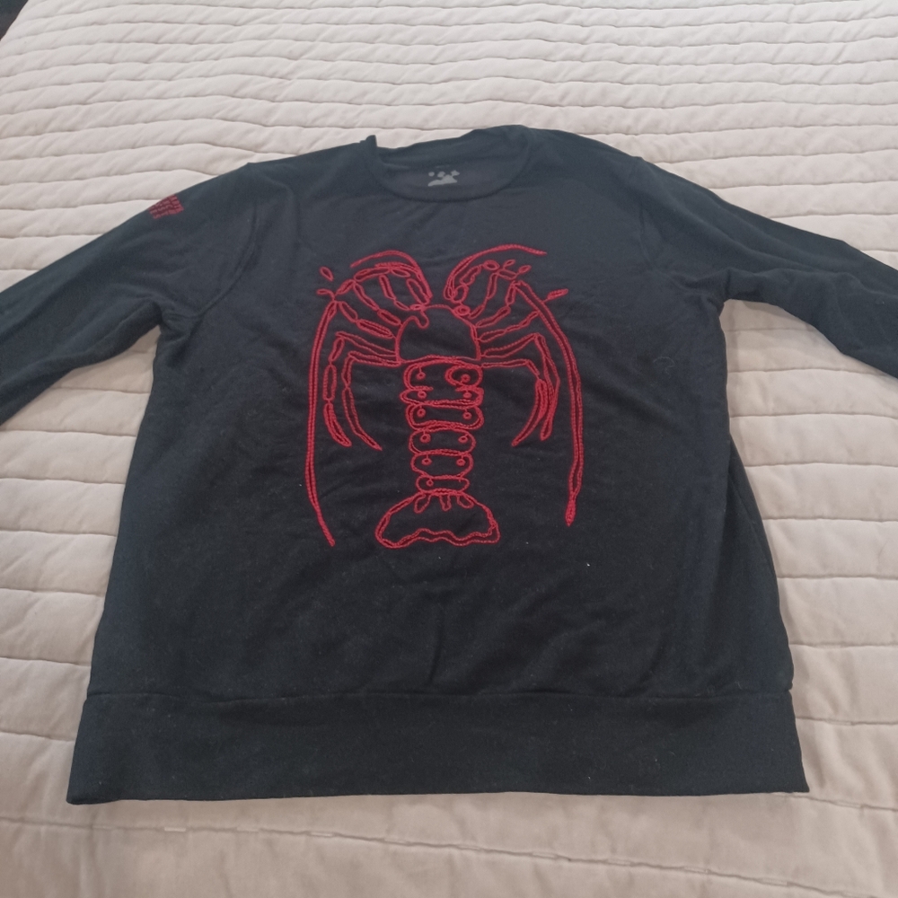 Pati de St.Barth long sleeve top, w/lobster embroidery